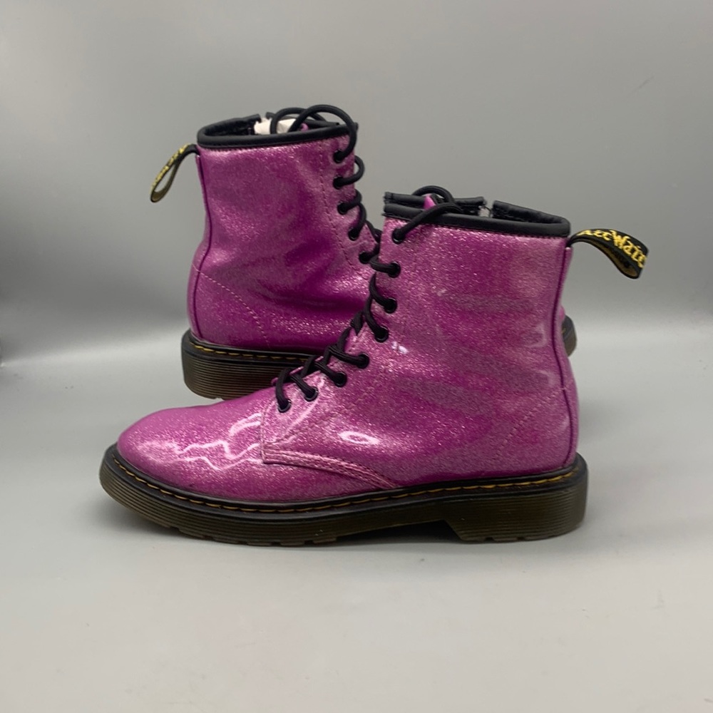 Dr. Martens Pink Glitter Combat boots 1460 Size 4 Big Kid